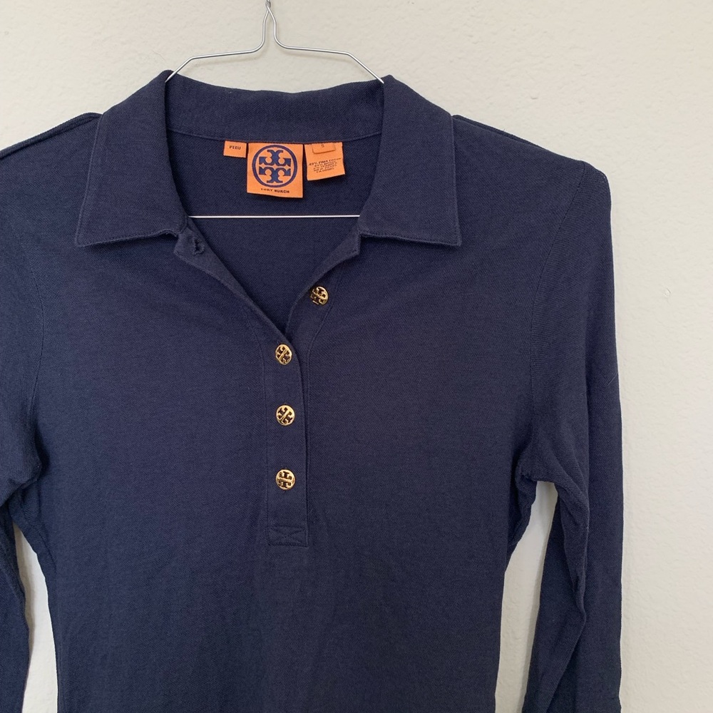 Tory Burch Navy Button Up Shirt